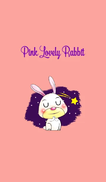 [LINE着せ替え] Pink Lovely Rabbitの画像1