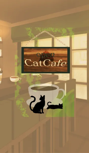 にゃんこカフェのLINE着せ替え