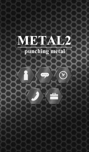 [LINE着せ替え] シンプル！パンチングメタルの着せ替え2の画像1