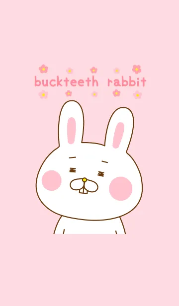 出っ歯うさぎ〜お花畑〜〜のLINE着せ替え