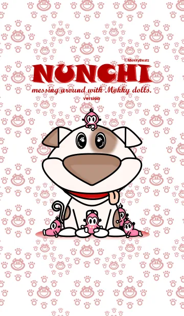 [LINE着せ替え] Nunchi messing around with Mokky dollsの画像1