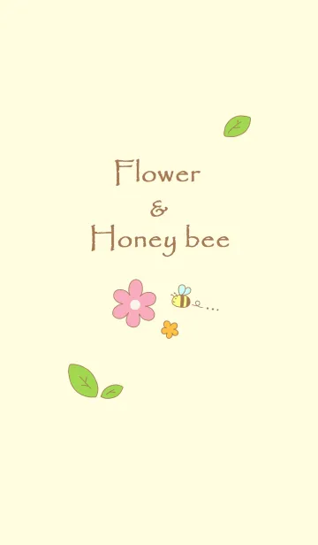 [LINE着せ替え] お花とミツバチの画像1