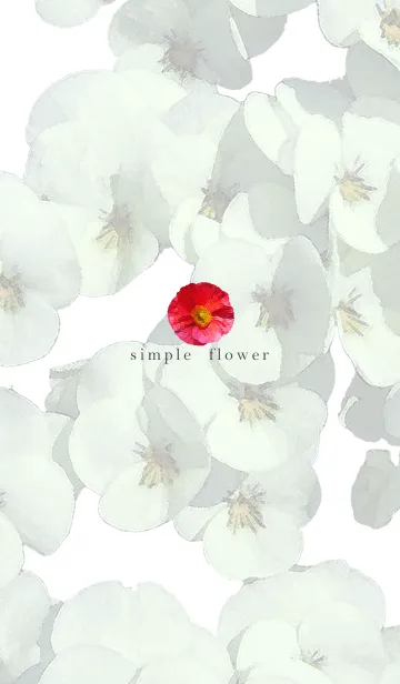 [LINE着せ替え] simple flower themeの画像1