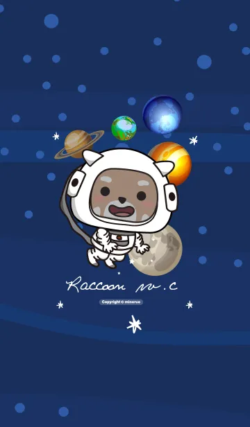 [LINE着せ替え] Raccoon w.c (cosmos)の画像1