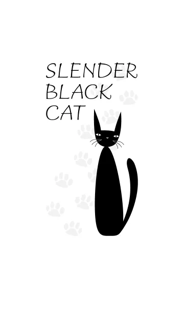 [LINE着せ替え] SLENDER BLACK CATの画像1