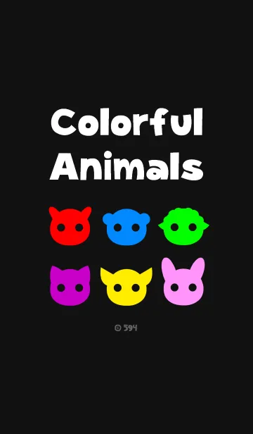 [LINE着せ替え] カラフル アニマルの画像1