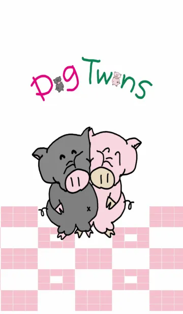 [LINE着せ替え] 双子のぶたさんの画像1