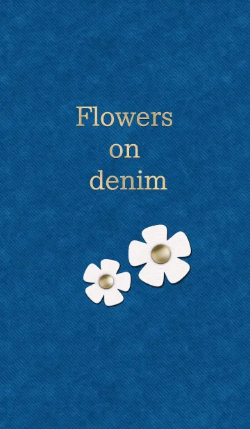 [LINE着せ替え] Flowers on denimの画像1