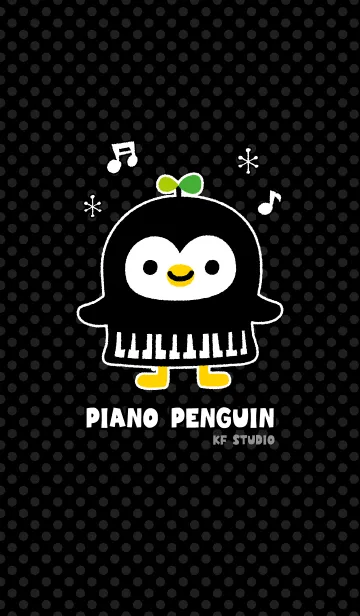 ピアノペンギンのLINE着せ替え