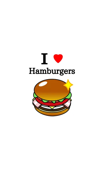 [LINE着せ替え] I love hamburgersの画像1