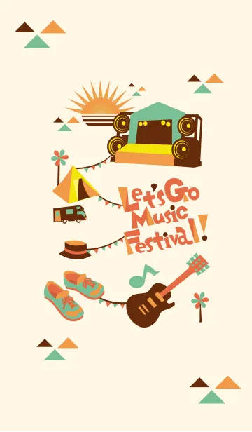 [LINE着せ替え] Let's Go to the music festival！の画像1