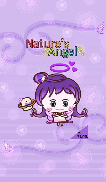 [LINE着せ替え] Nature's Angel - Angel Purple Pureの画像1