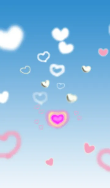 青空にハートのLINE着せ替え