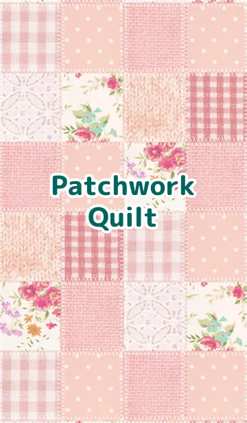 [LINE着せ替え] Patchwork quilt（女性向けのピンク刺繍）の画像1