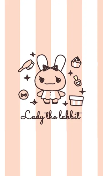 [LINE着せ替え] うさぎのレディ*の画像1