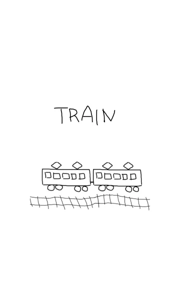 [LINE着せ替え] 幼児風手書き電車の画像1