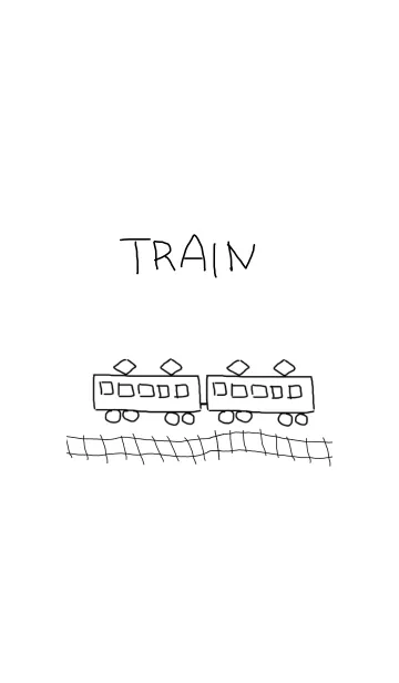幼児風手書き電車の着せ替えメイン画像