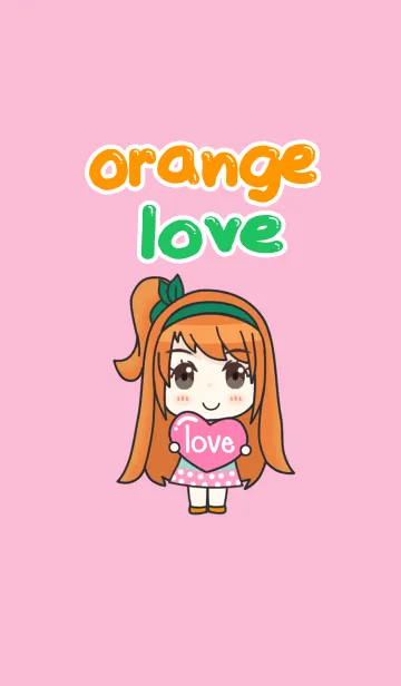 [LINE着せ替え] Orange Loveの画像1