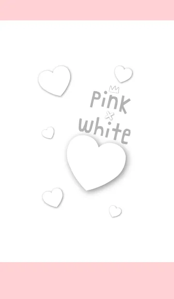 [LINE着せ替え] 白とピンクが好き（ハート）の画像1