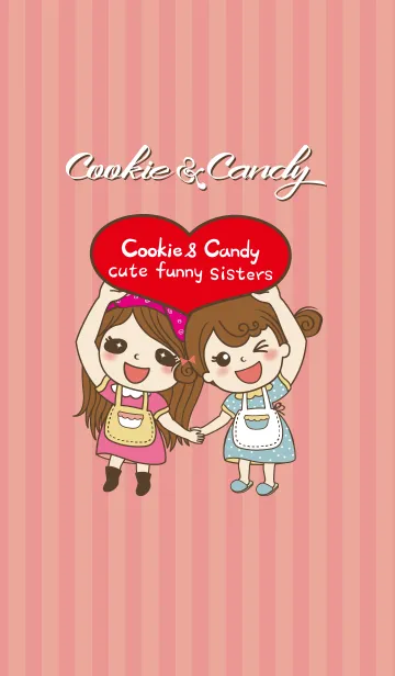 [LINE着せ替え] Cookie ＆ Candy cute funny sistersの画像1