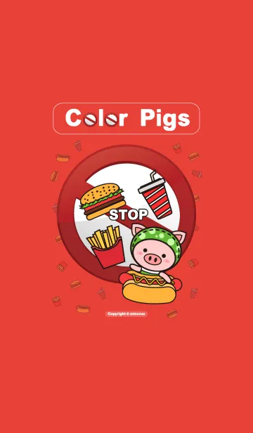 [LINE着せ替え] Color Pigs (Slimming)の画像1