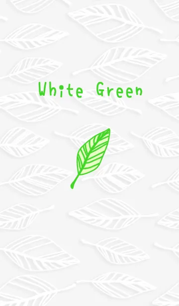 [LINE着せ替え] White greenの画像1