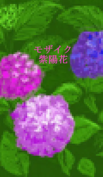 [LINE着せ替え] モザイク紫陽花の画像1