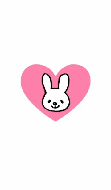 ハートとうさぎのLINE着せ替え