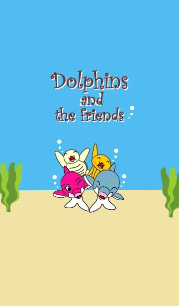 [LINE着せ替え] Dolphins and The friendsの画像1