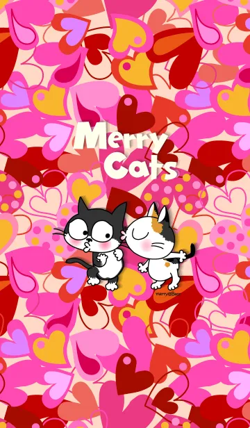 [LINE着せ替え] Merry Cats / Loveの画像1