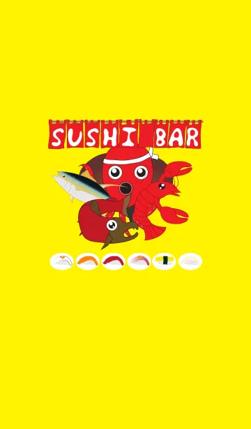 [LINE着せ替え] Sushi Barの画像1