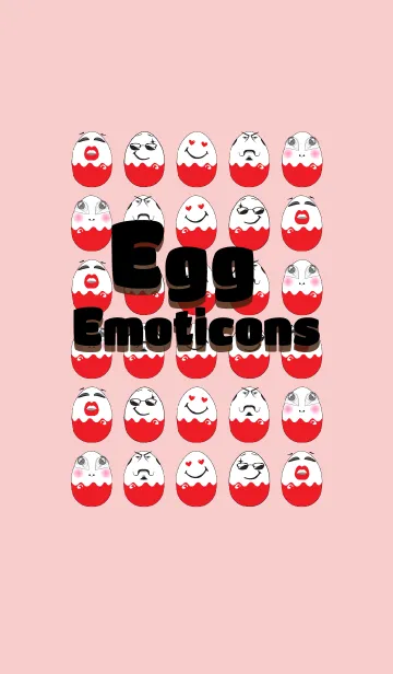 Funny Egg Emoticonsの着せ替えメイン画像