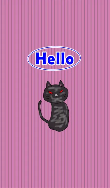 HELLO 黒猫のLINE着せ替え
