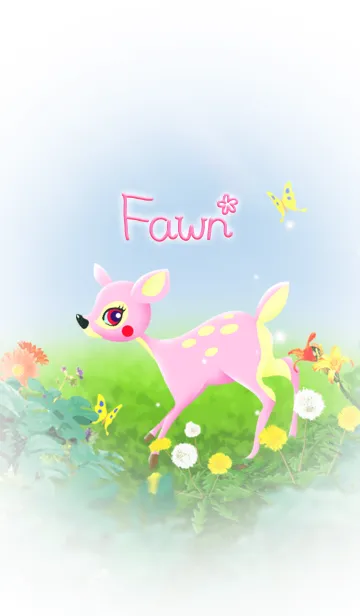 [LINE着せ替え] ピンクの小鹿-Fawnの画像1