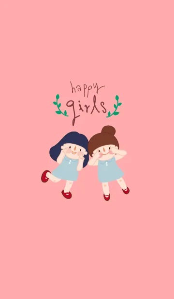 [LINE着せ替え] Happy Girlsの画像1