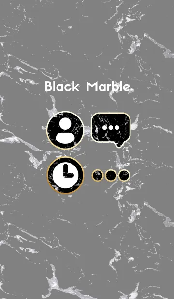 [LINE着せ替え] Black Marbleの画像1