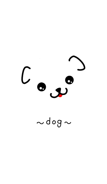 [LINE着せ替え] 犬 simple is bestの画像1