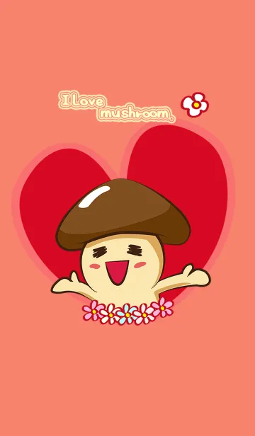[LINE着せ替え] I Love Mushroom version1.2の画像1