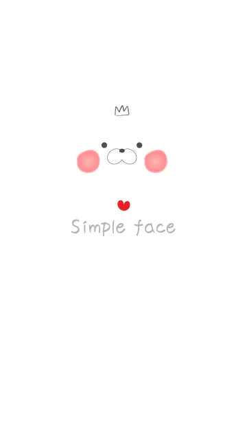 シンプルフェイス（うさぎ）の着せ替えメイン画像