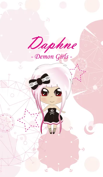 [LINE着せ替え] Demon Girls - Cute Daphne (pink)の画像1