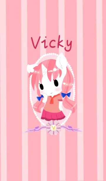 [LINE着せ替え] Lovely Vicky ( pink series )の画像1