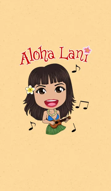 [LINE着せ替え] Aloha Lani Hula Girlの画像1