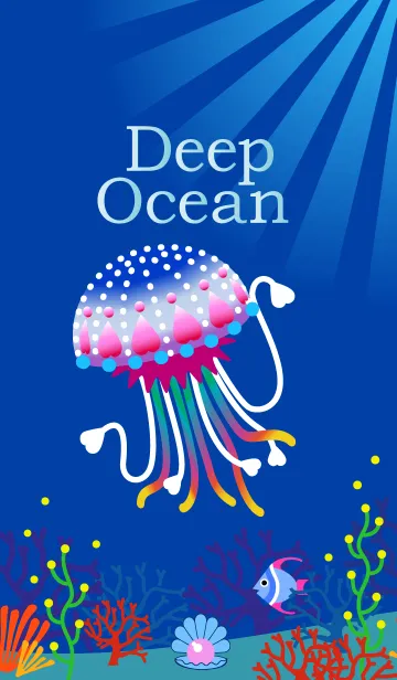 [LINE着せ替え] 海月通信・DeepOceanの画像1