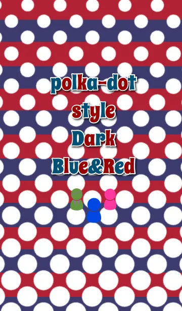 polka-dot style Dark Blue＆Redの着せ替えメイン画像