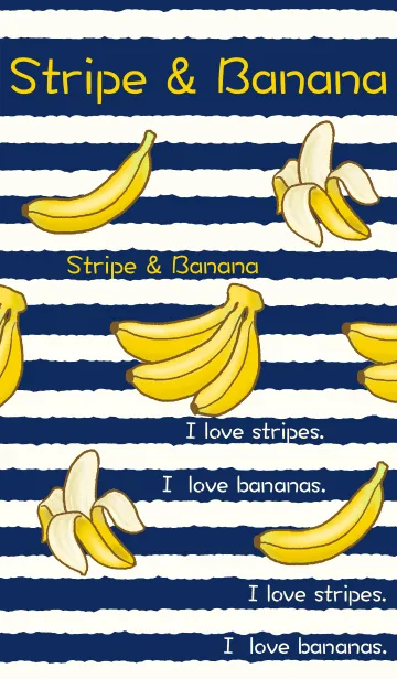 [LINE着せ替え] しましまバナナの画像1