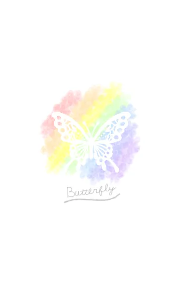 [LINE着せ替え] 蝶 ～クレヨンversion～の画像1