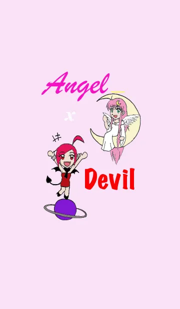 [LINE着せ替え] エンジェルxデビルの画像1