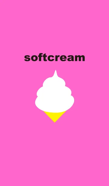 [LINE着せ替え] ソフトクリーム（ピンク）の画像1