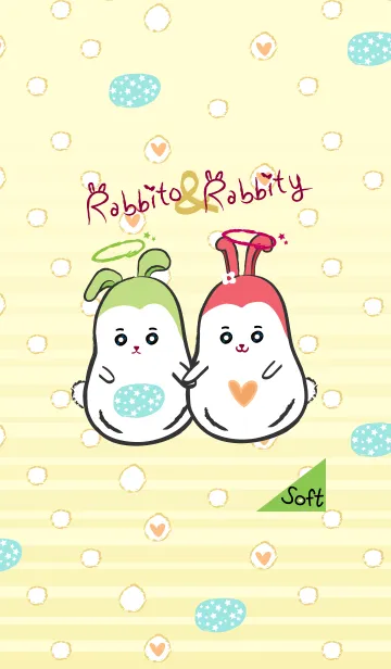 [LINE着せ替え] Rabbito ＆ Rabbity , Soft Themeの画像1