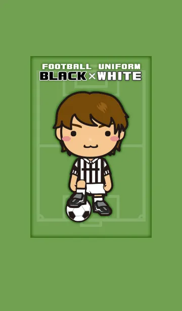 [LINE着せ替え] FOOTBALL UNIFORM [BLACK x WHITE]の画像1